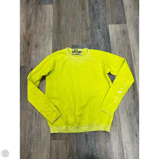 Sweatshirt Crewneck By Freecity In Yellow, Size: S