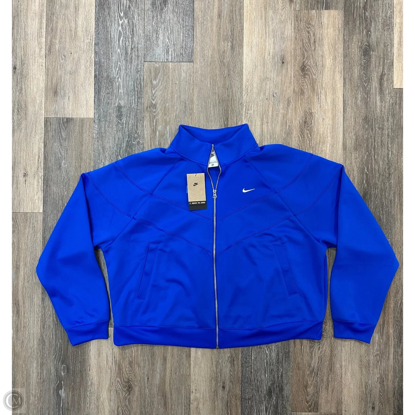 Athletic Jacket By Nike Apparel In Blue, Size: 1x