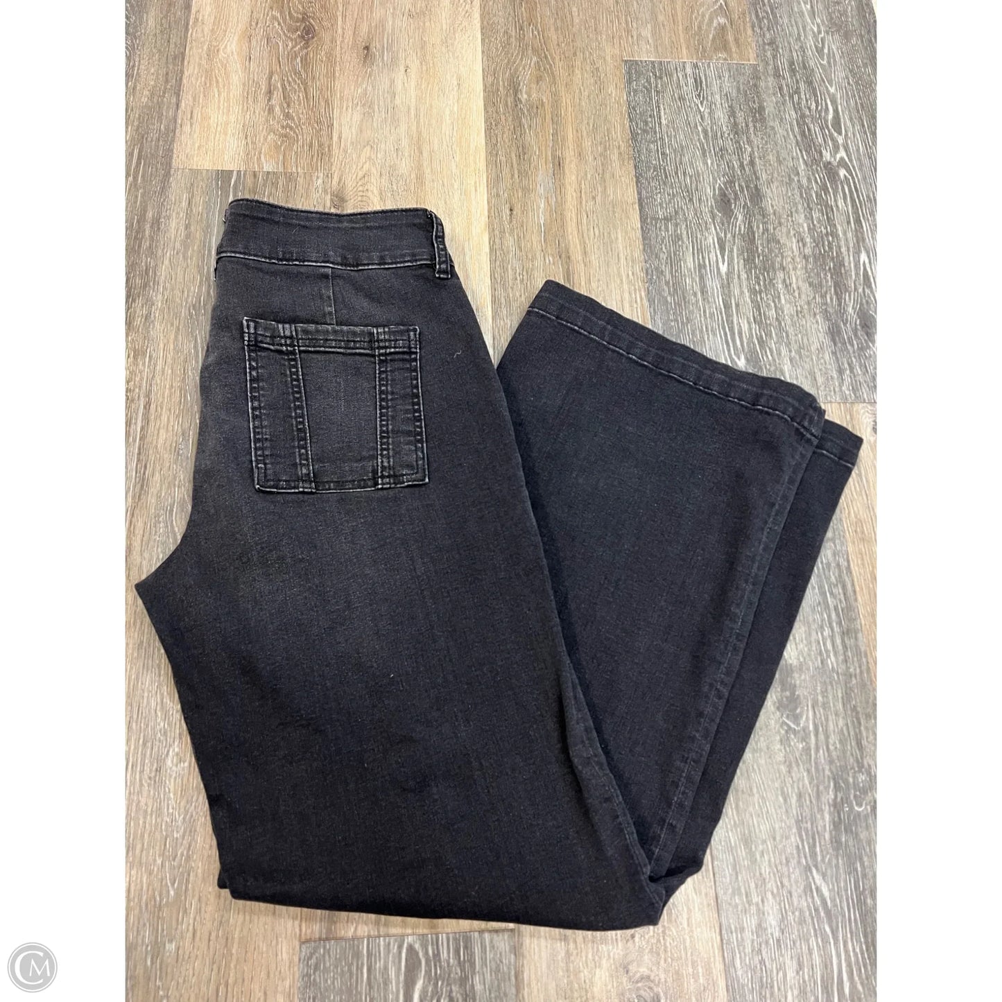 Jeans Straight By Kut In Black Denim, Size: 10