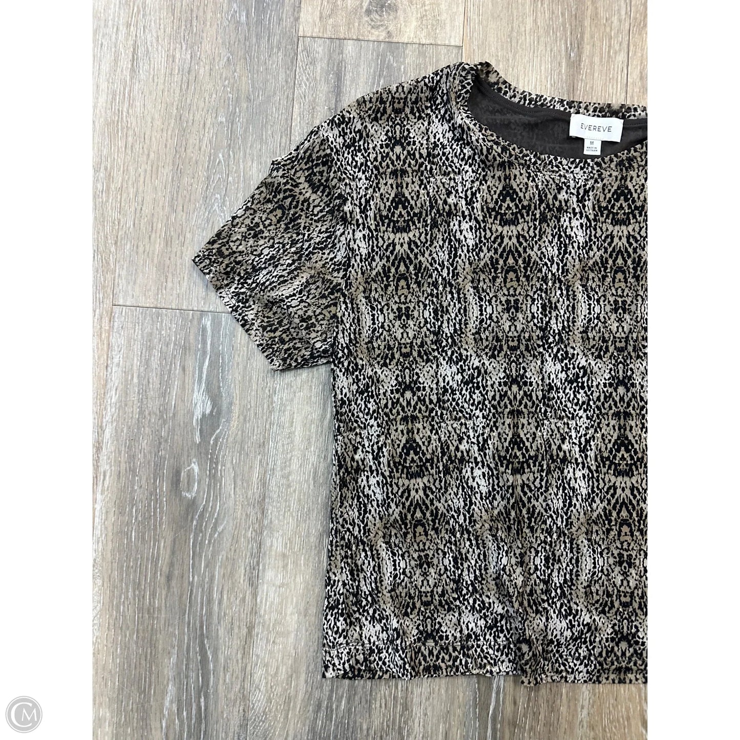Blouse Short Sleeve By Evereve In Animal Print, Size: M