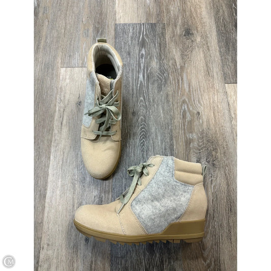 Boots Ankle Heels By Sorel In Tan, Size: 9.5