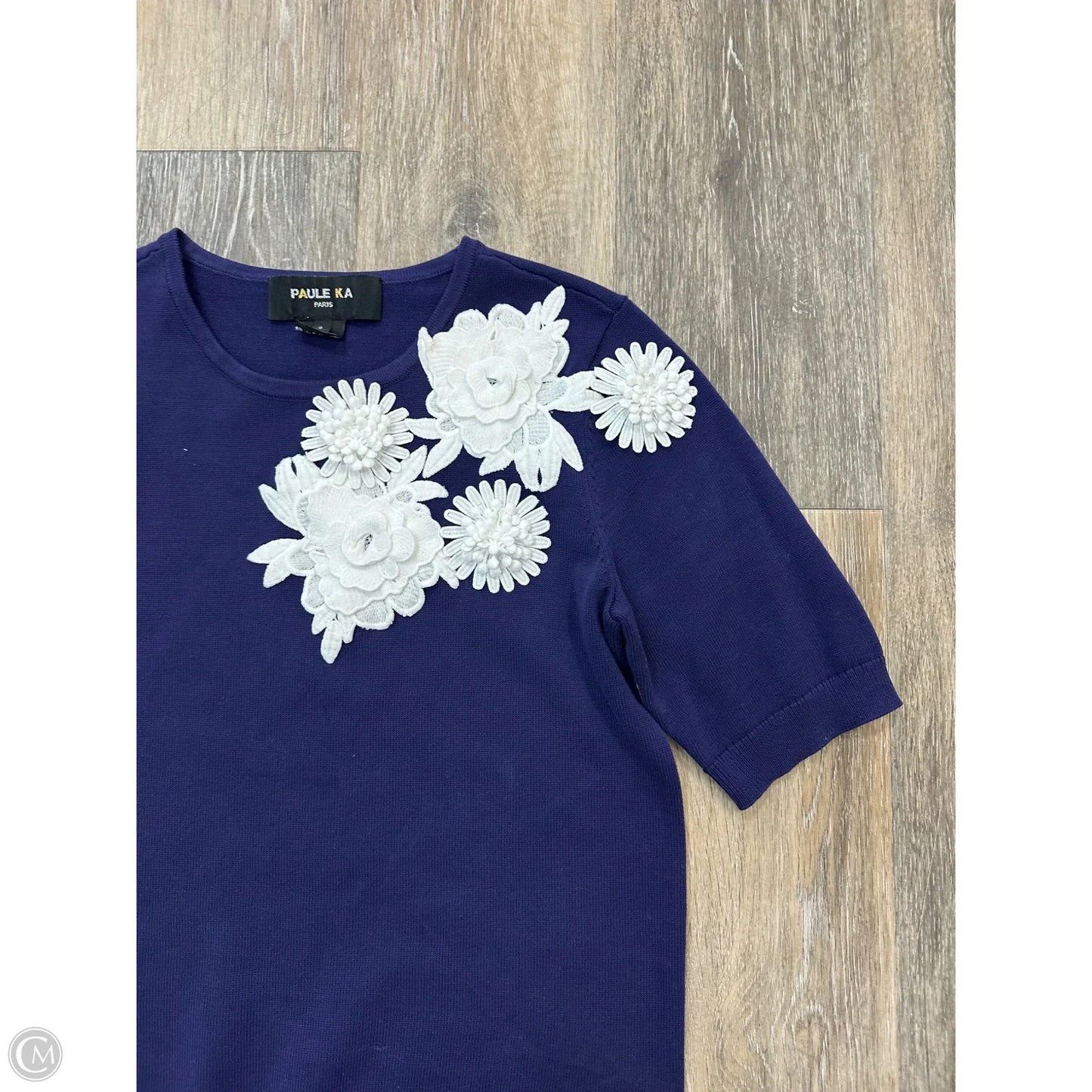 Sweater Short Sleeve By Paule Ka In Brown, Size: S