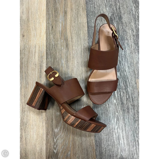 Sandals Heels Block By Aerosoles In Brown, Size: 7