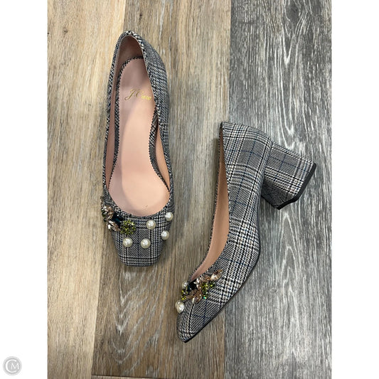 Shoes Heels Block By J. Crew In Plaid Pattern, Size: 7