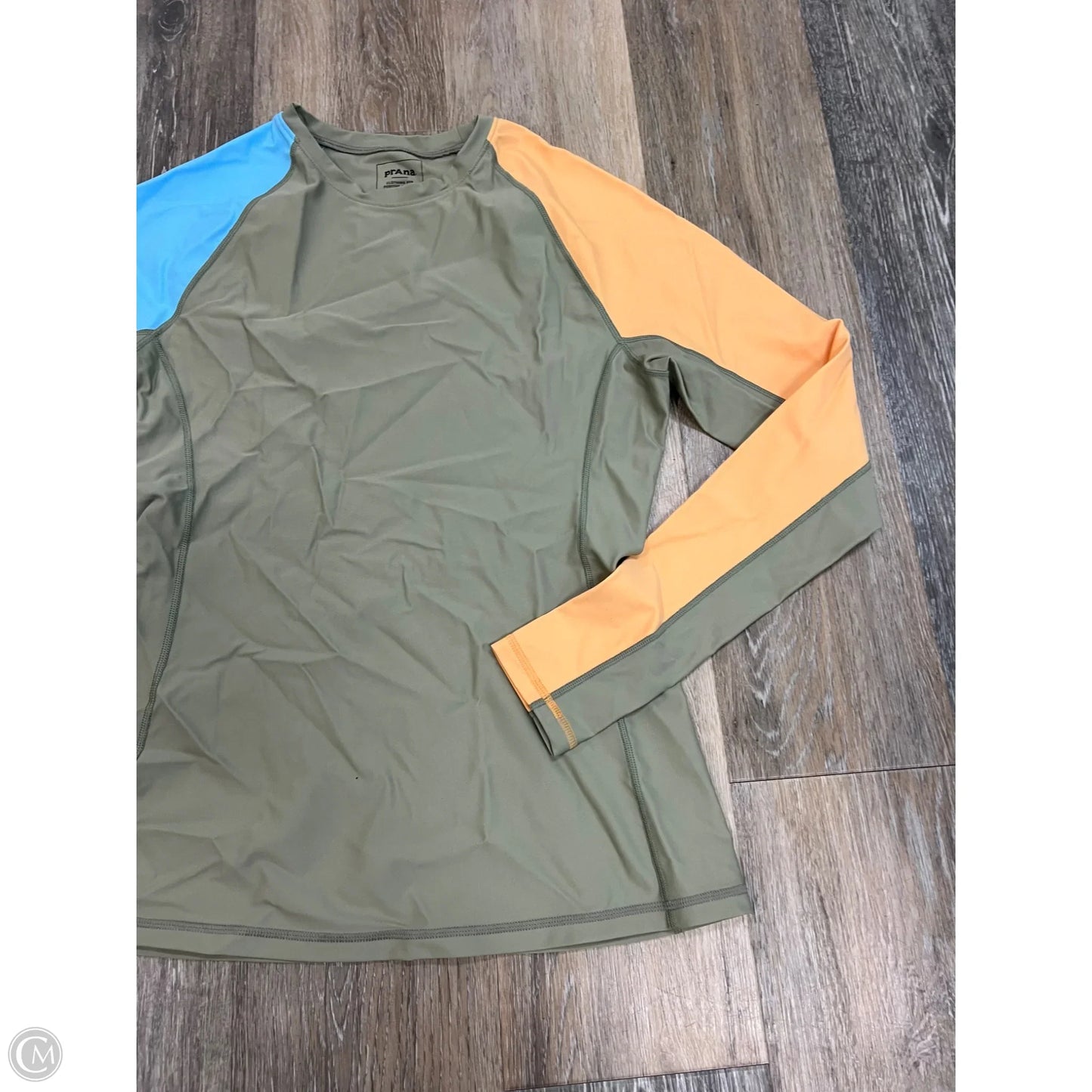 Swimsuit Top By Prana In Blue & Green, Size: S