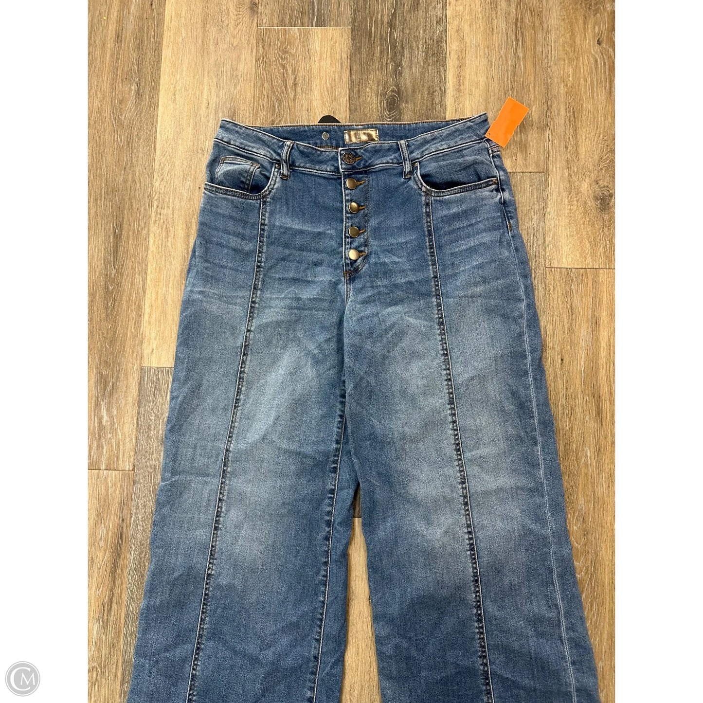 Jeans Wide Leg By Kut In Blue Denim, Size: 10
