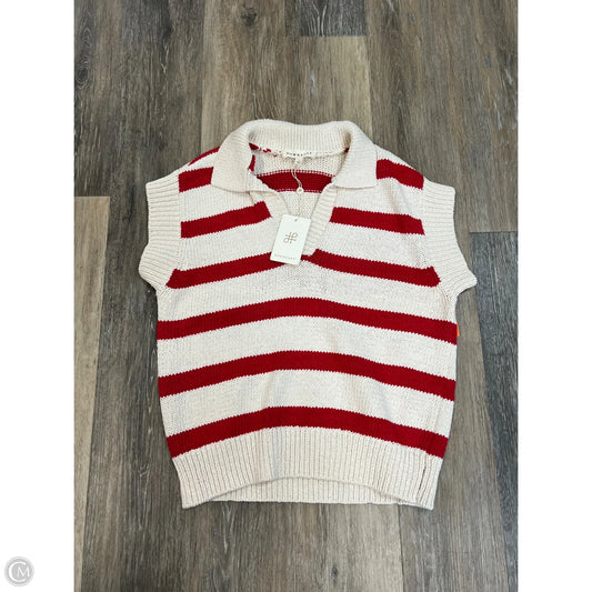 -Sweater Short Sleeve By Downeast In Striped Pattern, Size: L