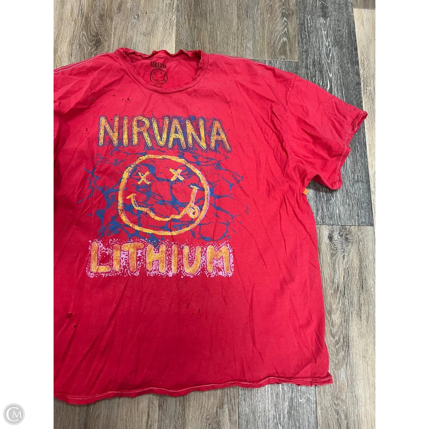 Top Short Sleeve By Nirvana In Red, Size: L