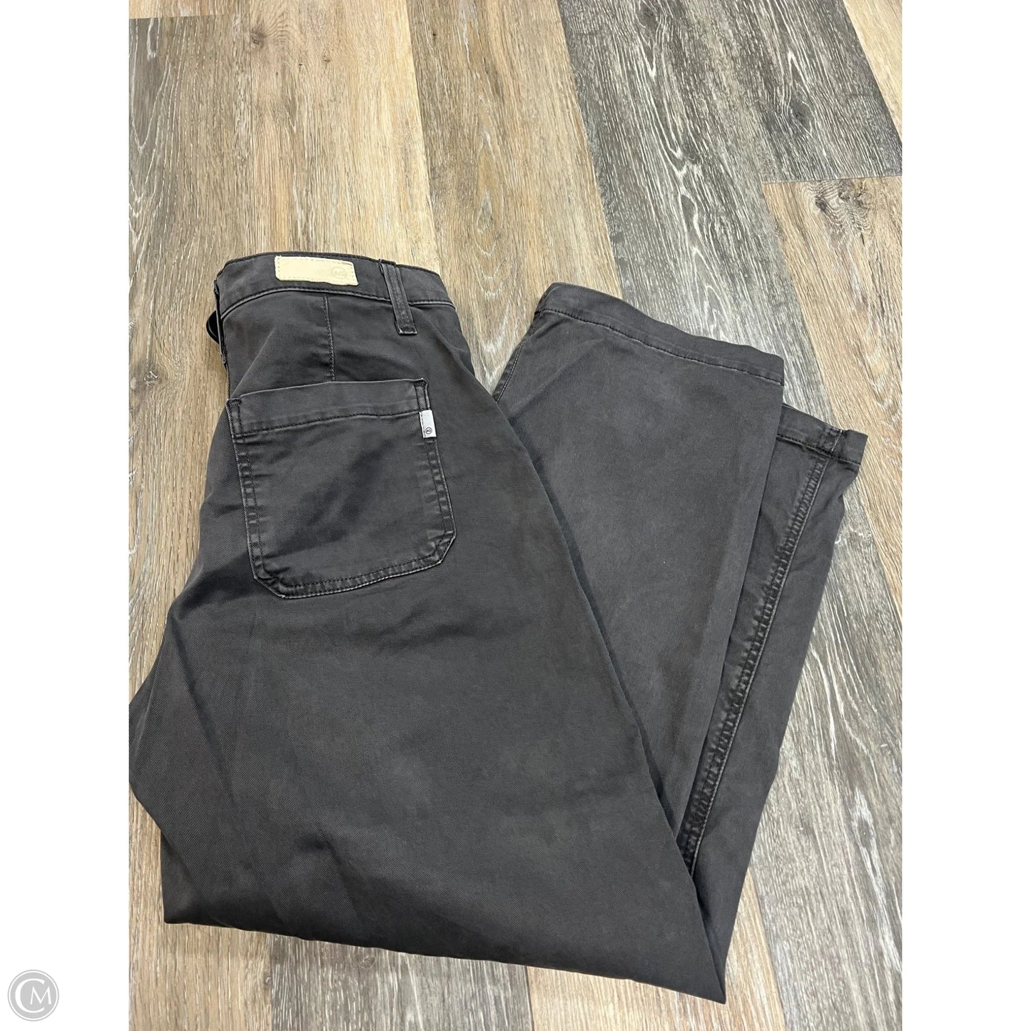 Jeans Wide Leg By Adriano Goldschmied In Grey, Size: 1/25