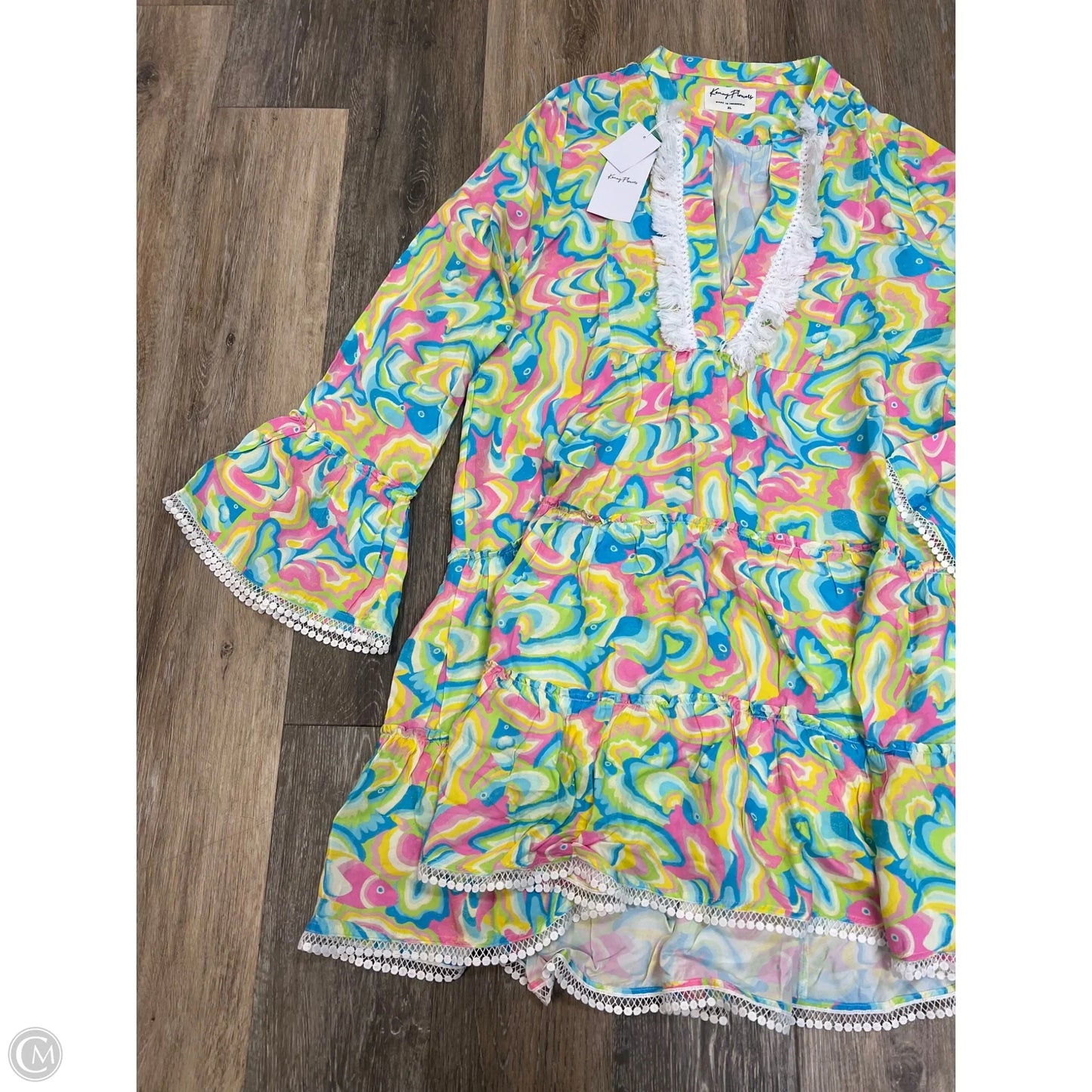 Dress Casual Short By Kenny Flowers In Tie Dye Print, Size: Xl