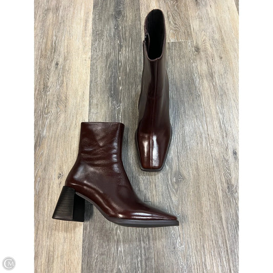 Boots Ankle Heels By Jeffrey Campbell In Maroon, Size: 6.5