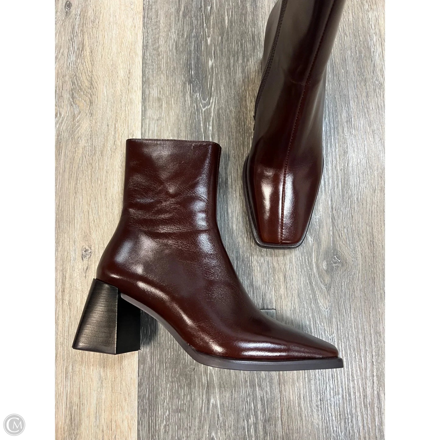 Boots Ankle Heels By Jeffrey Campbell In Maroon, Size: 6.5