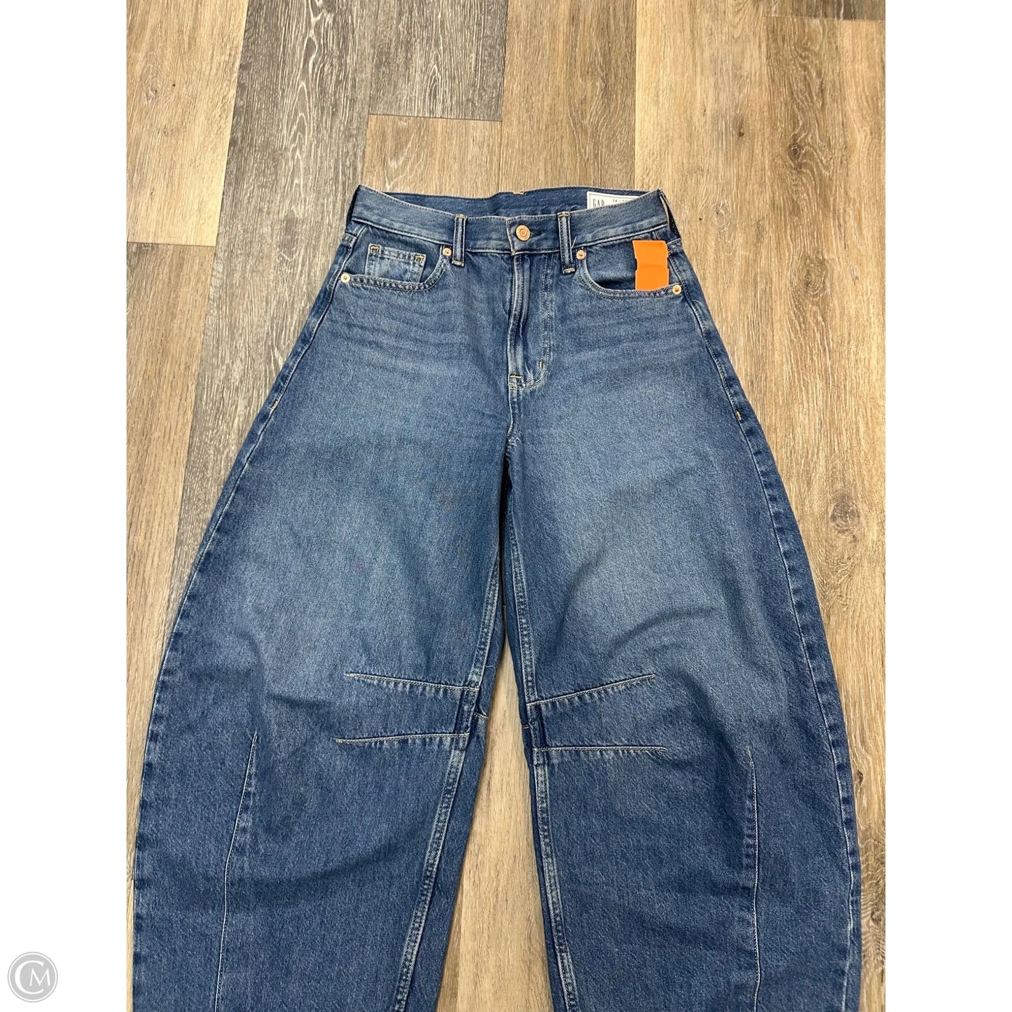 Jeans Wide Leg By Gap In Blue Denim, Size: 0p