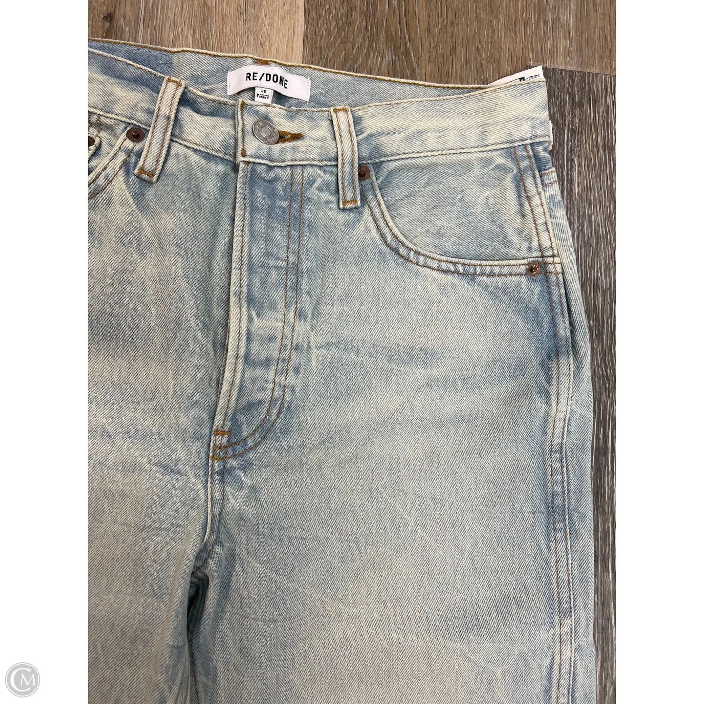 -Jeans Straight By Re/Done In Blue Denim, Size: 2/26