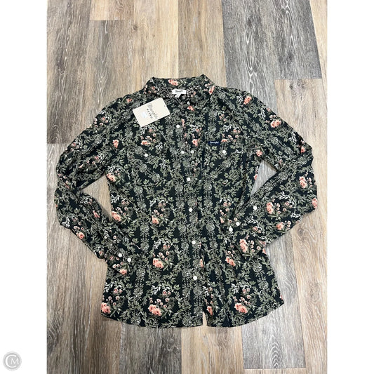 -Blouse Long Sleeve By Wrangler In Floral Print, Size: M