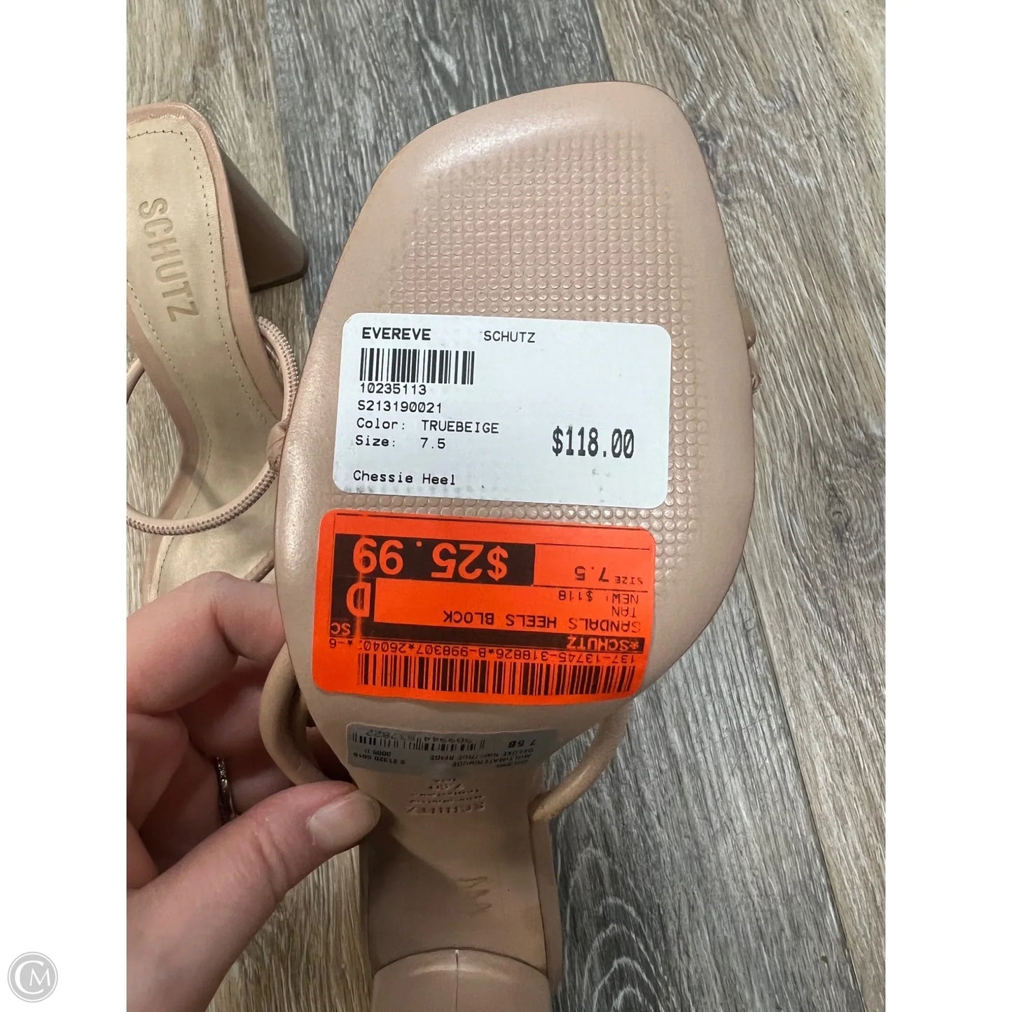 Sandals Heels Block By Schutz In Tan, Size: 7.5