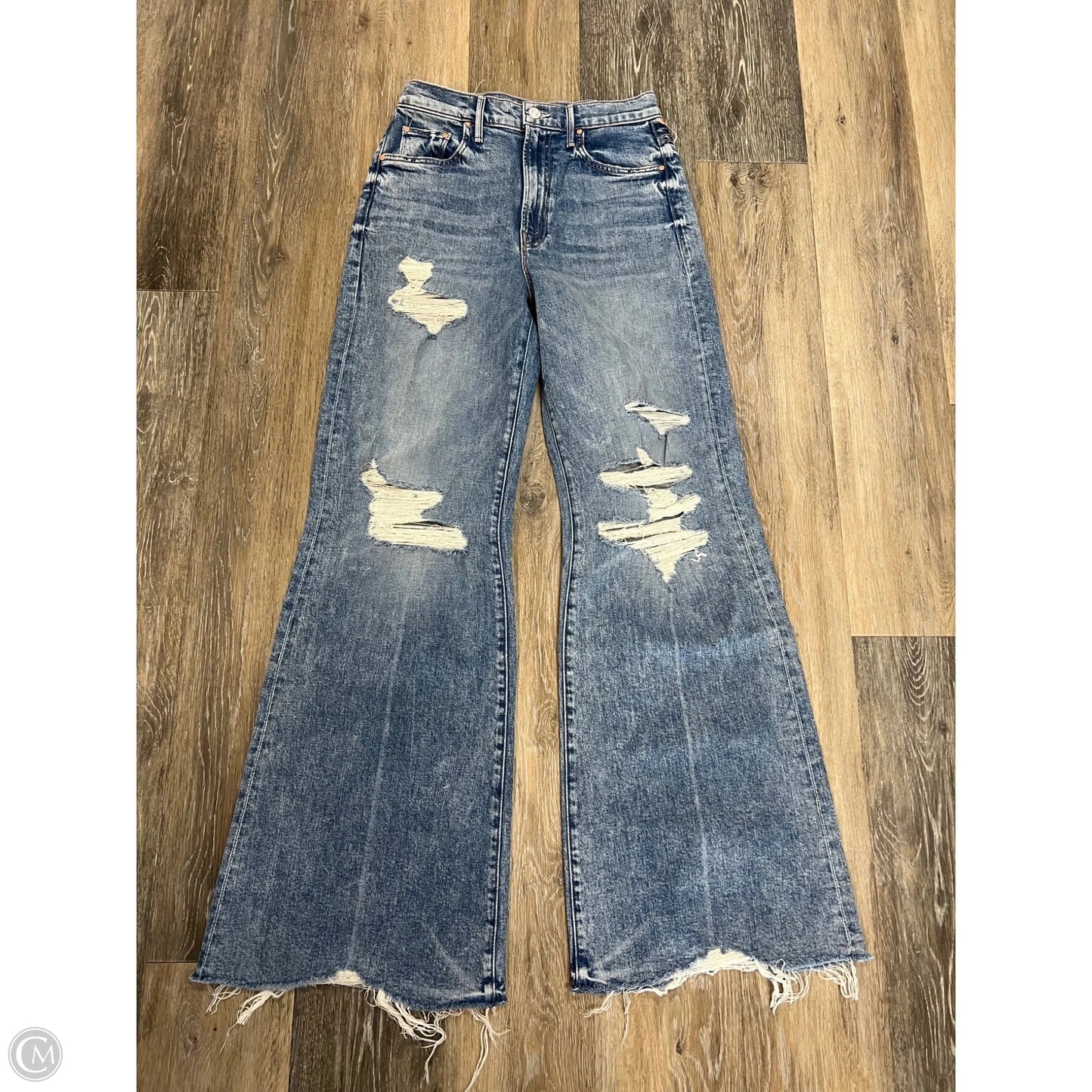 Jeans Wide Leg By Mother In Blue Denim, Size: 2/26