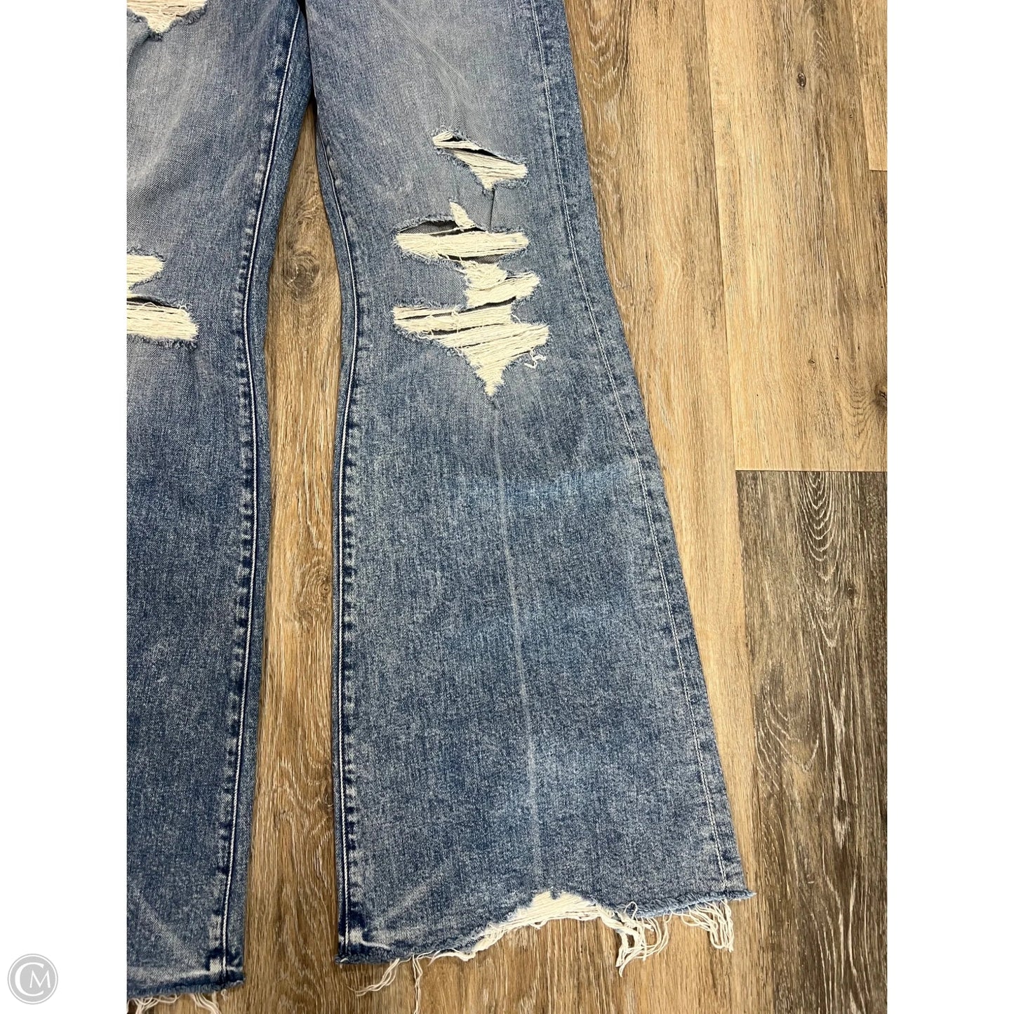 Jeans Wide Leg By Mother In Blue Denim, Size: 2/26