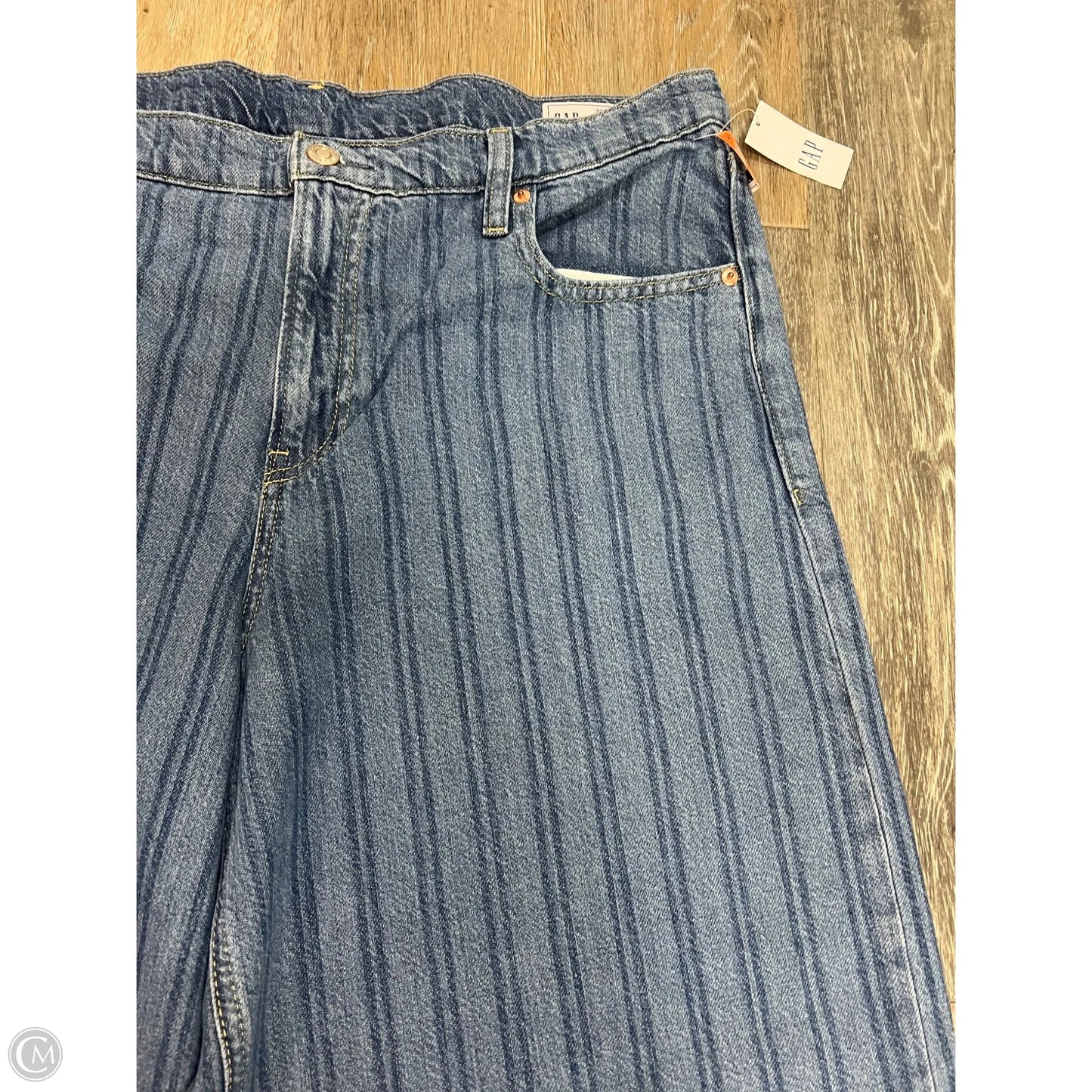 Jeans Wide Leg By Gap In Blue Denim, Size: 14l