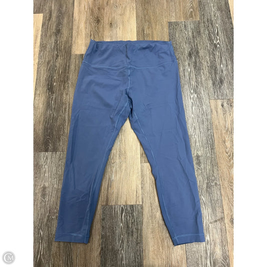 Athletic Leggings By Lululemon In Blue, Size: 16