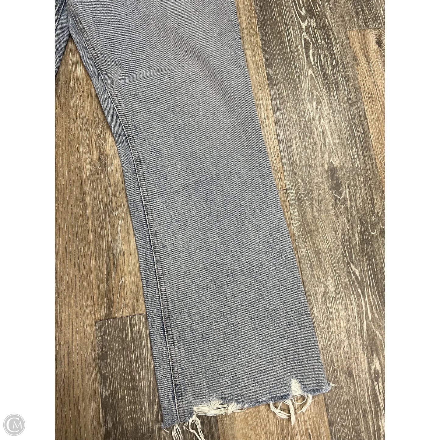 Jeans Straight By Agolde In Blue Denim, Size: 14