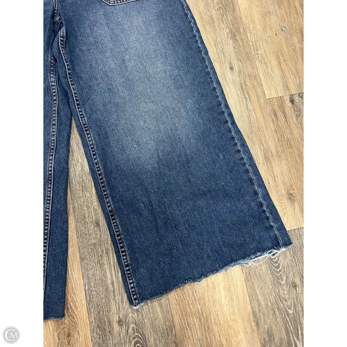 Jeans Wide Leg By Lucky Brand In Blue Denim, Size: L