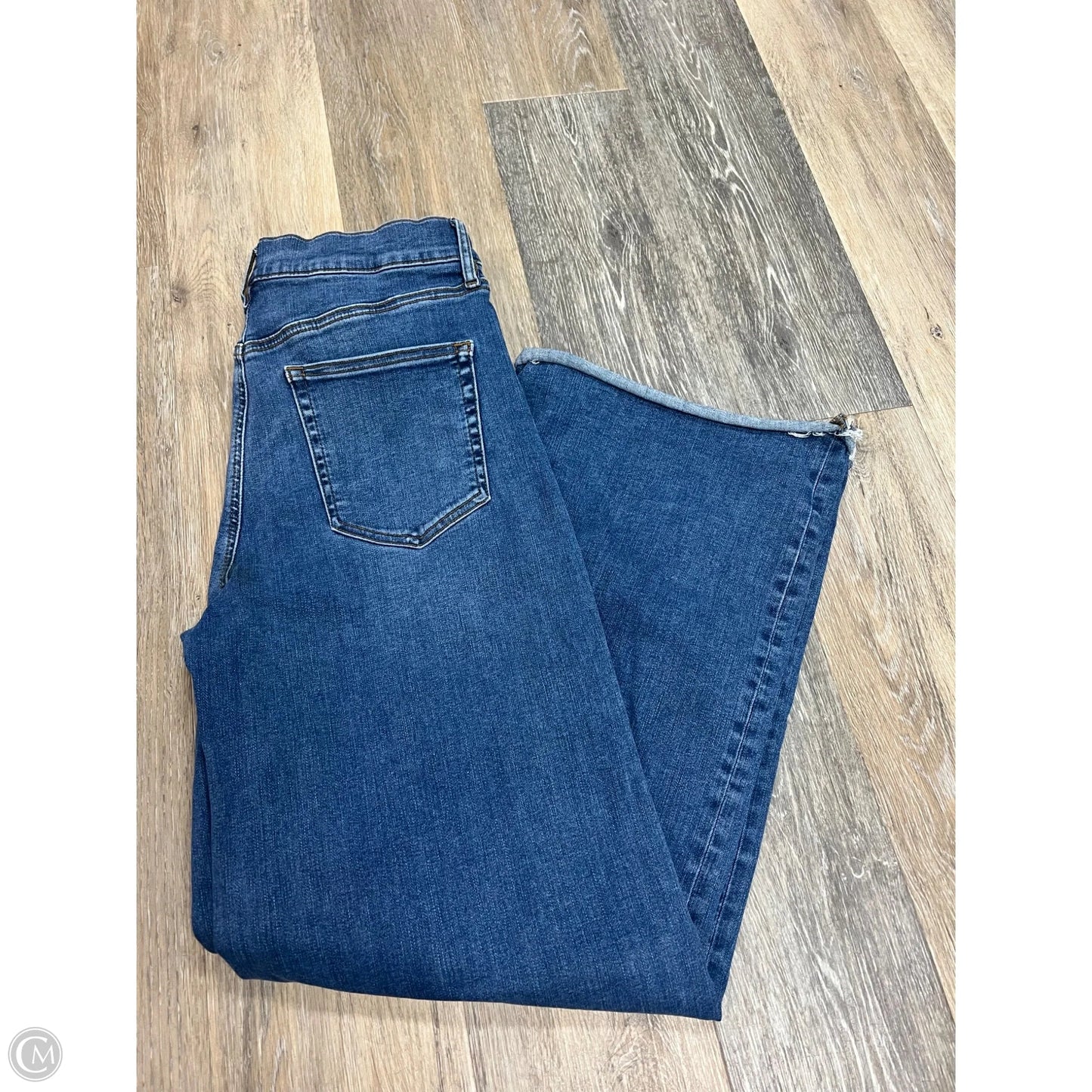 Jeans Wide Leg By Frame In Blue Denim, Size: 10