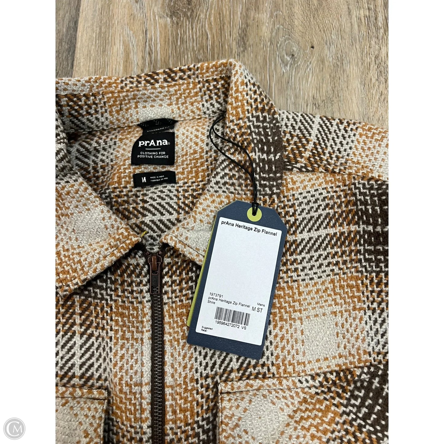 Jacket Shirt By Prana In Plaid Pattern, Size: M