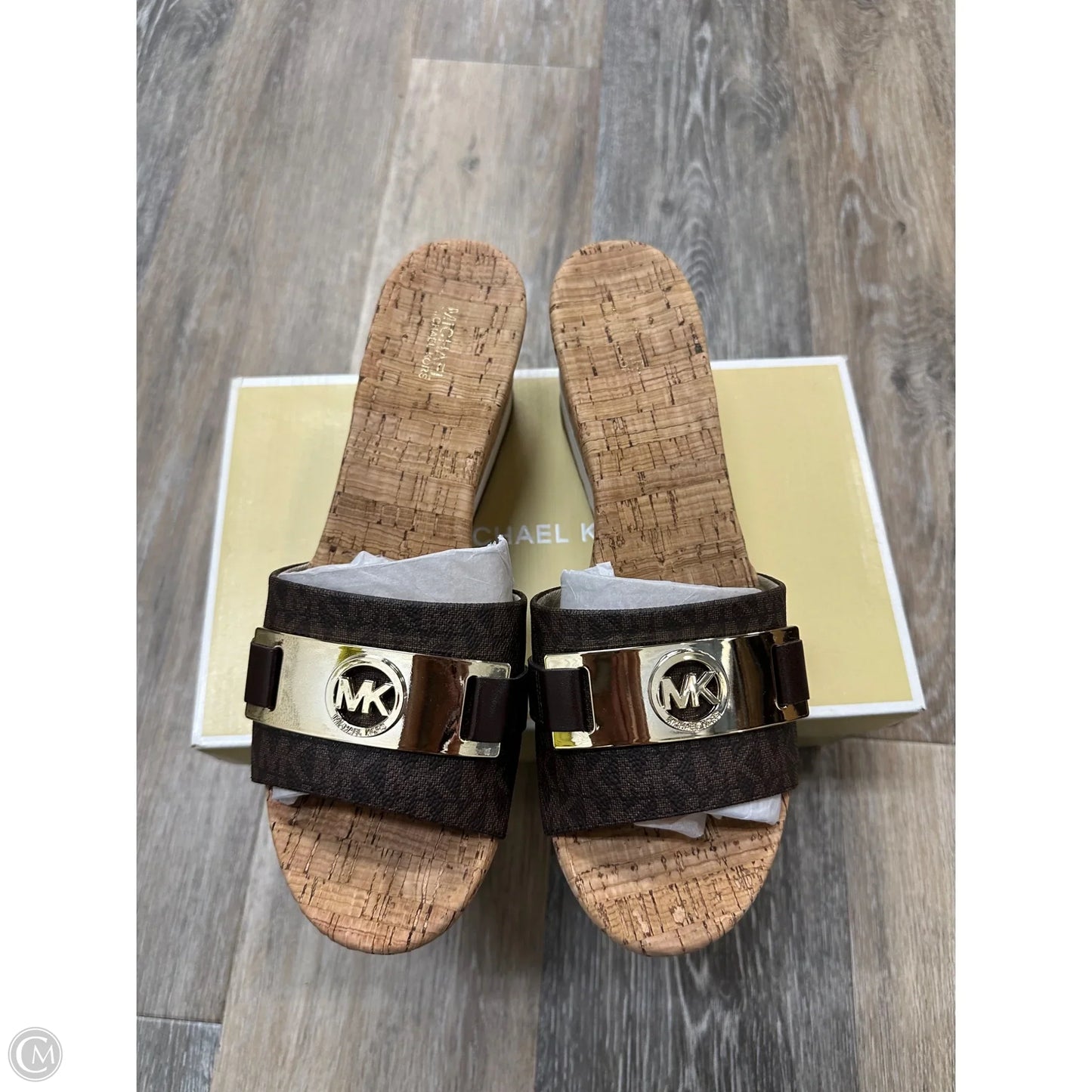 Sandals Designer By Michael Kors In Brown, Size: 10