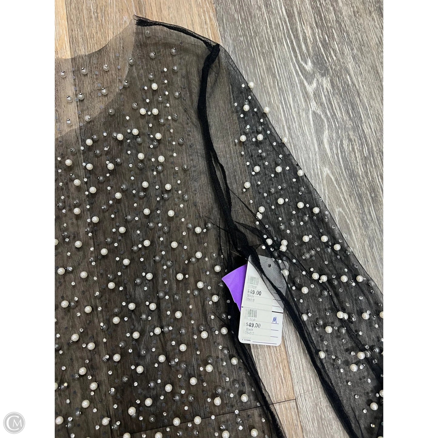Top Long Sleeve By Clothes Mentor In Black, Size: M
