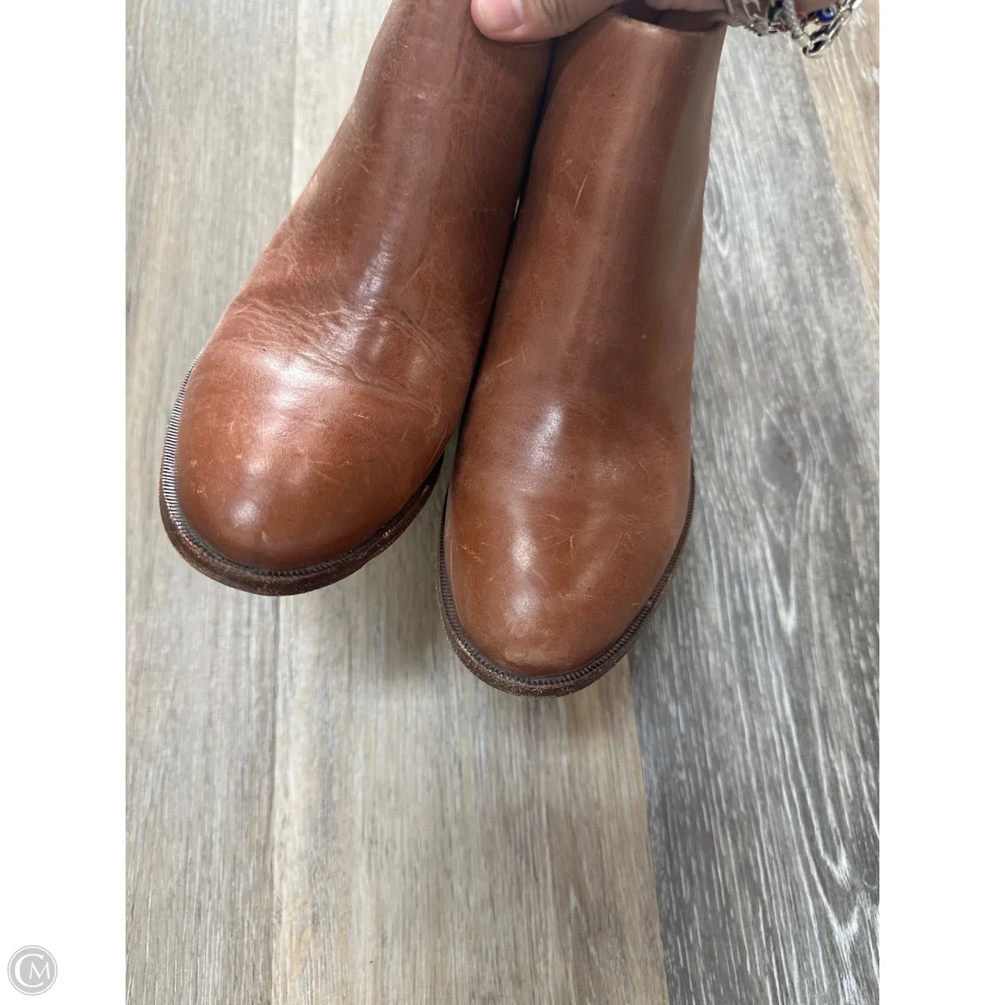 Boots Ankle Heels By Madewell In Brown, Size: 9