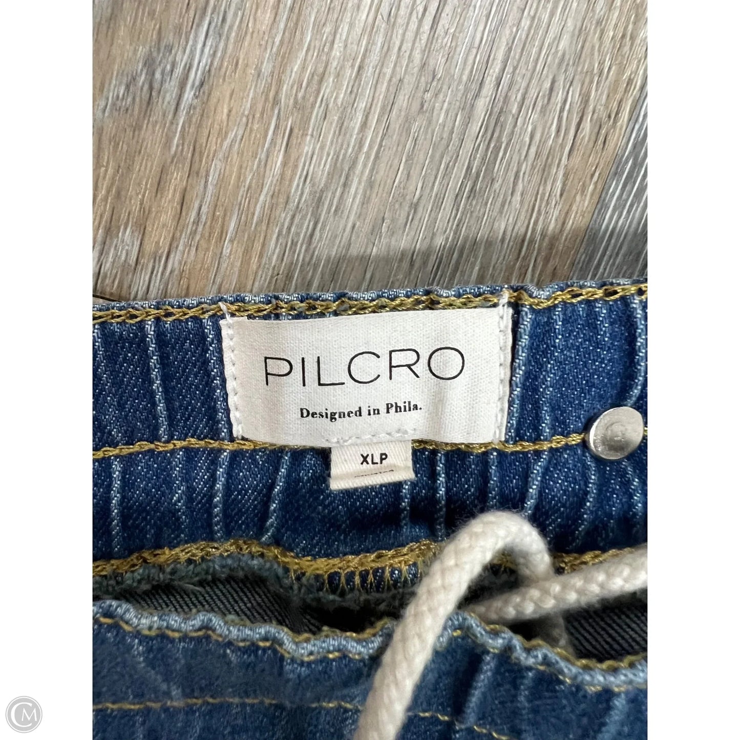 Jeans Cropped By Pilcro In Blue Denim, Size: Xlp
