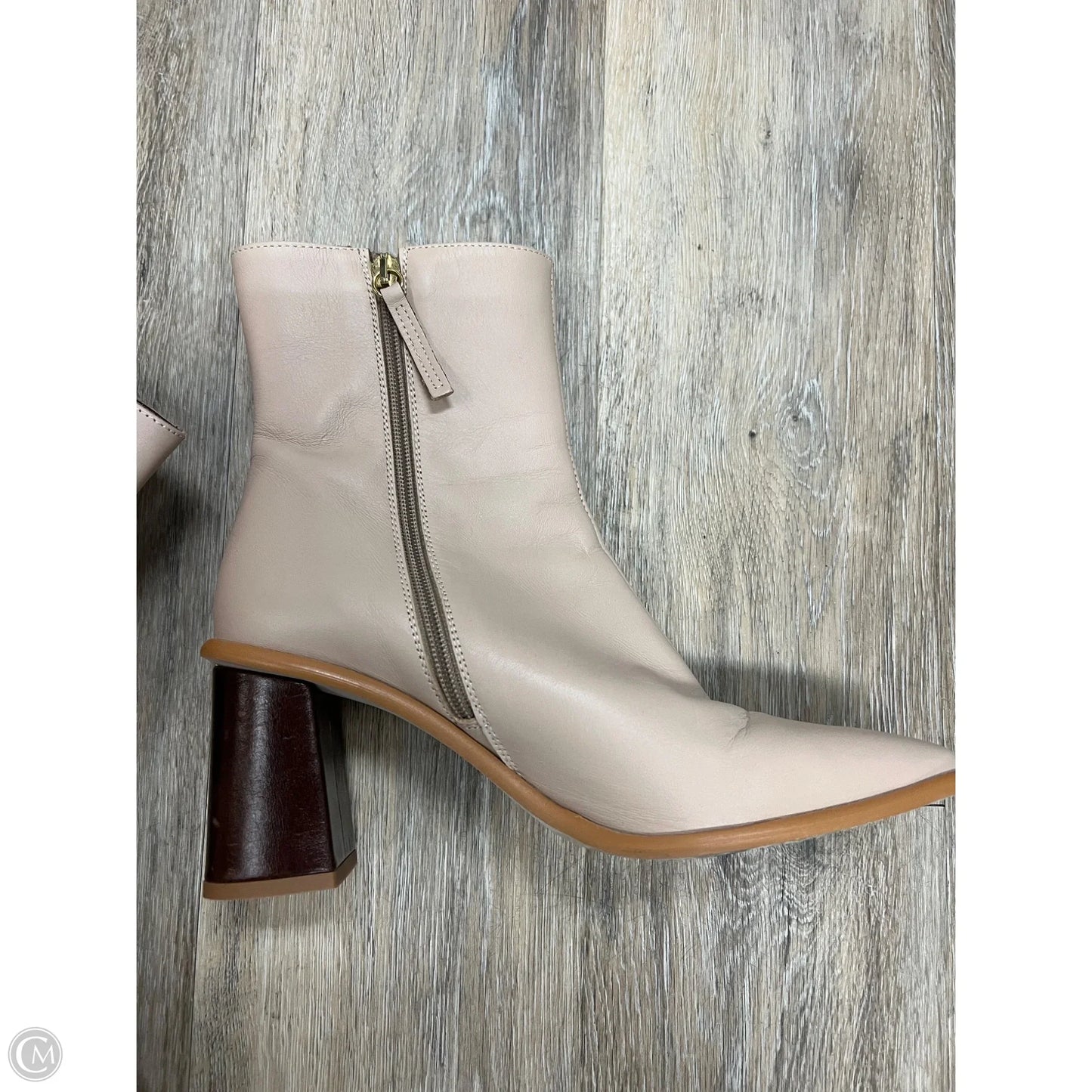 Boots Ankle Heels By Alohas In Tan, Size: 9