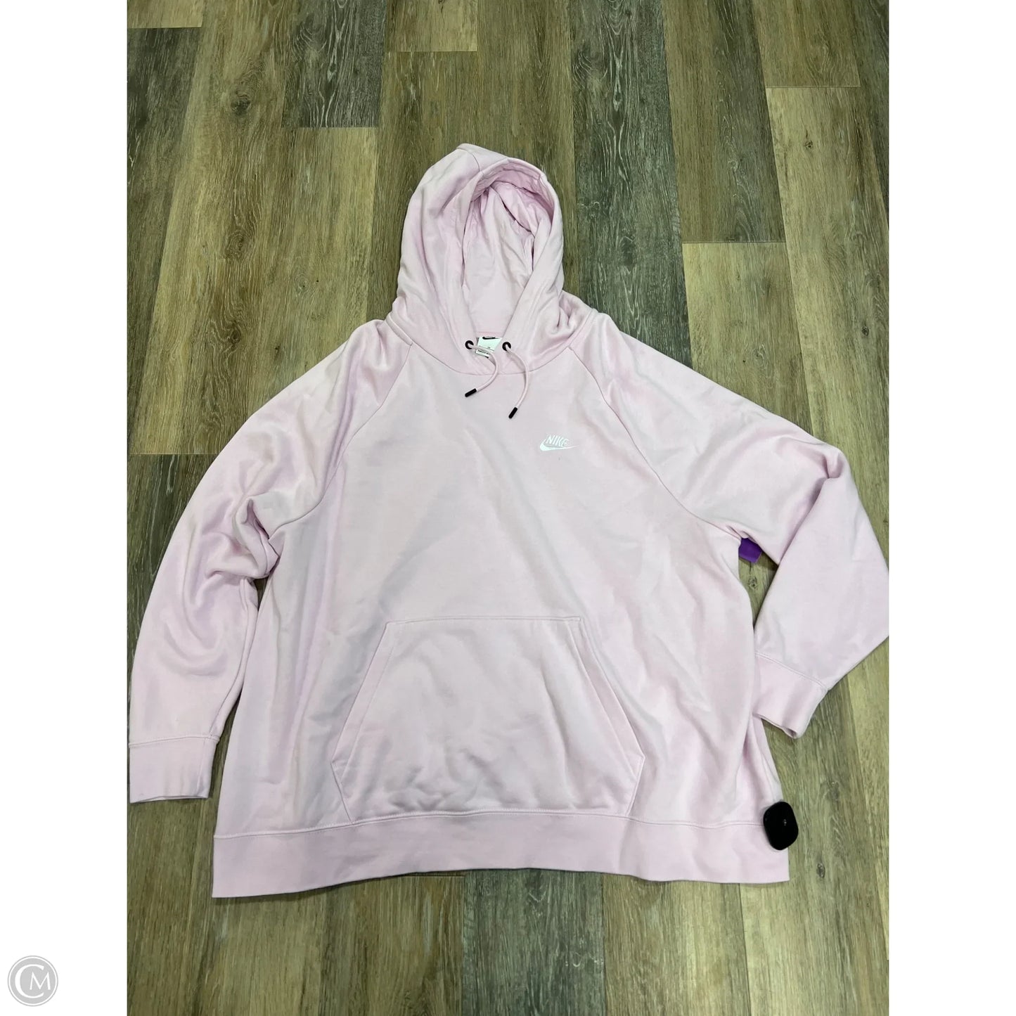 Athletic Sweatshirt Hoodie By Nike Apparel In Pink, Size: 2x