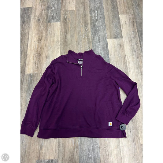 Athletic Sweatshirt Collar By Carhartt In Purple, Size: 2x