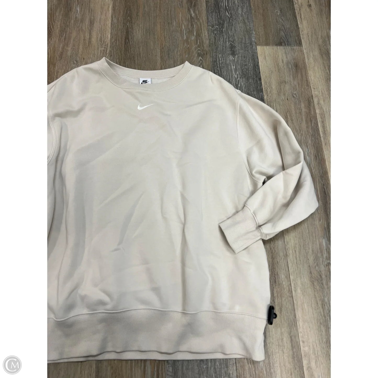 Athletic Sweatshirt Crewneck By Nike Apparel In Cream, Size: 1x