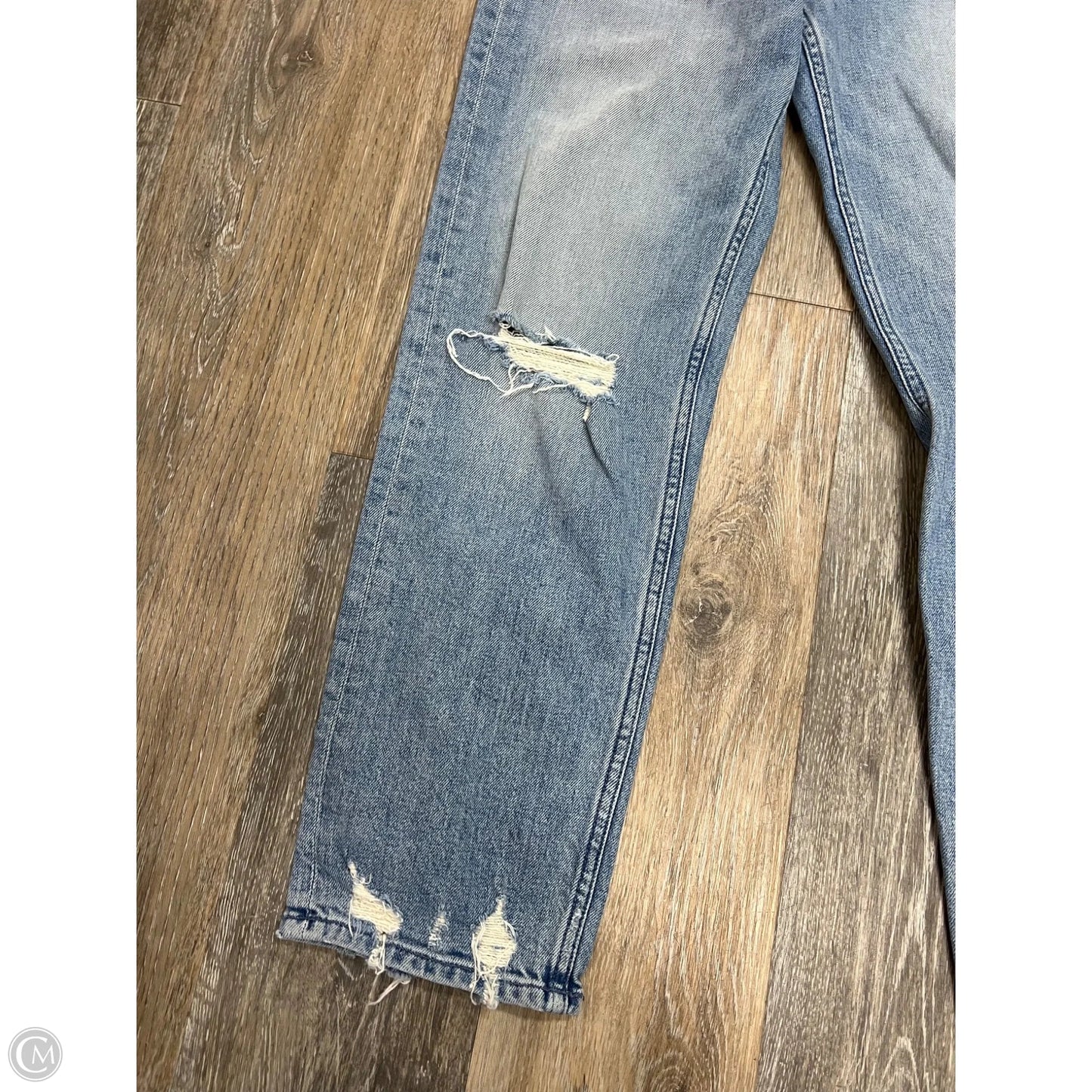 Jeans Straight By Mother In Blue Denim, Size: 1/25