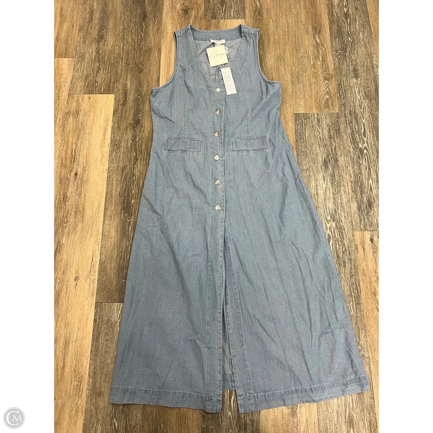 Dress Casual Maxi By Gilli In Blue Denim, Size: L
