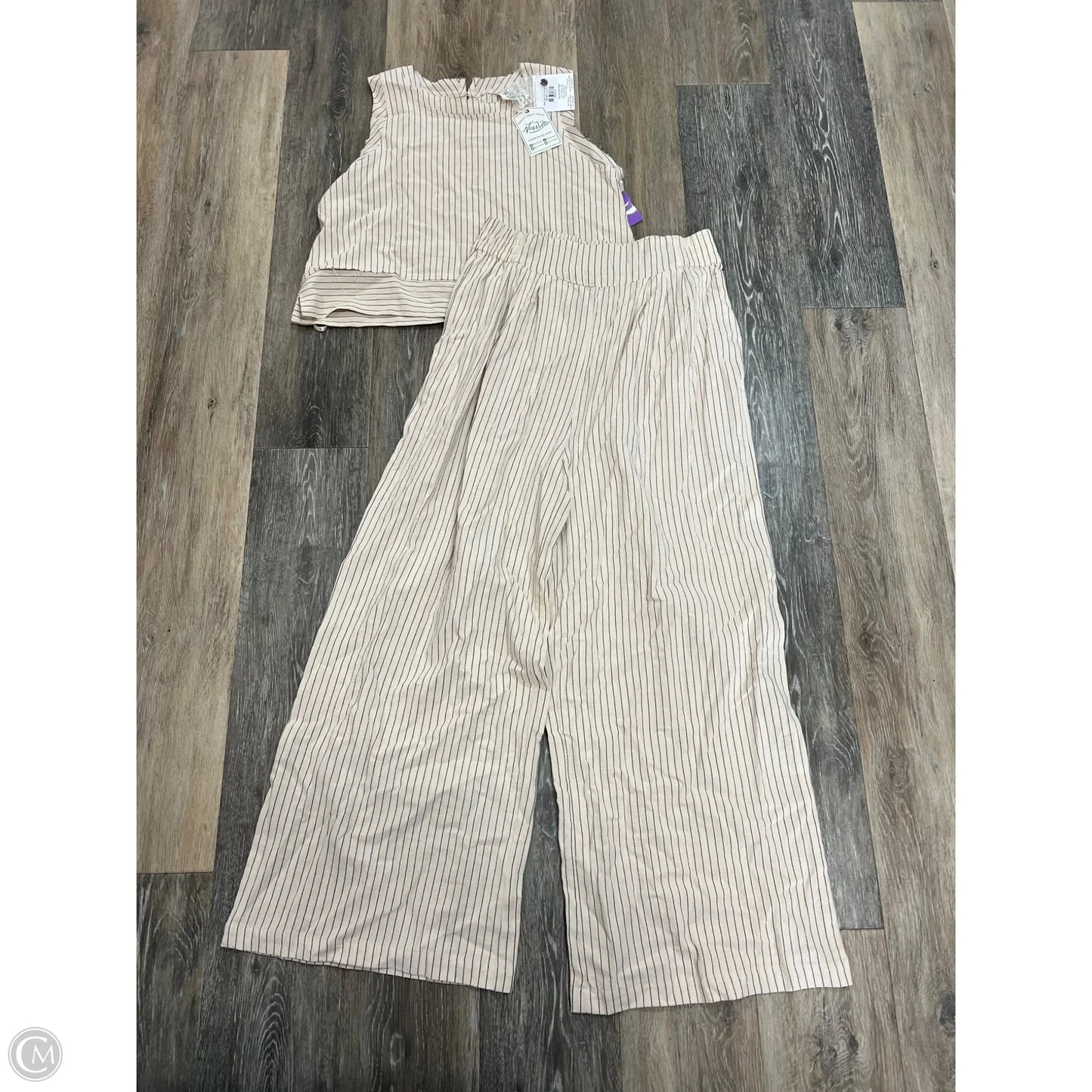 Pants Set 2pc By New In In Striped Pattern, Size: M