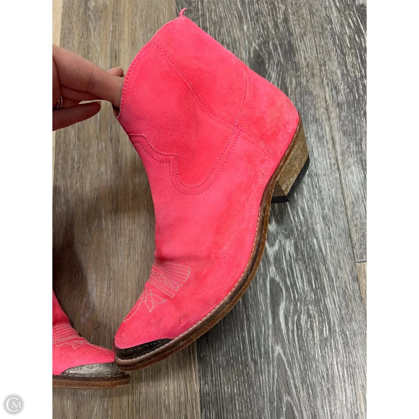 Boots Luxury Designer By Golden Goose In Pink, Size: 7