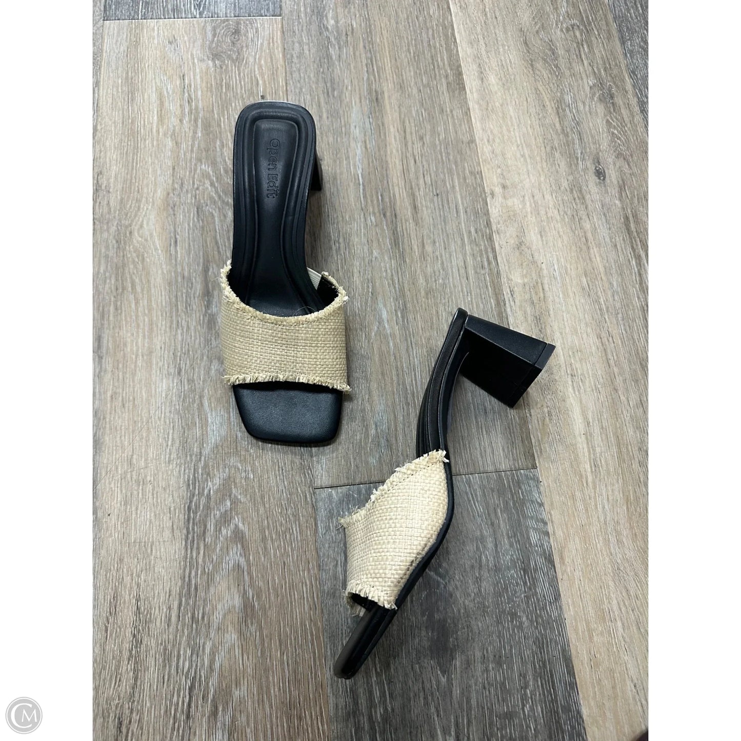 Sandals Heels Kitten By Open Edit In Black, Size: 5.5