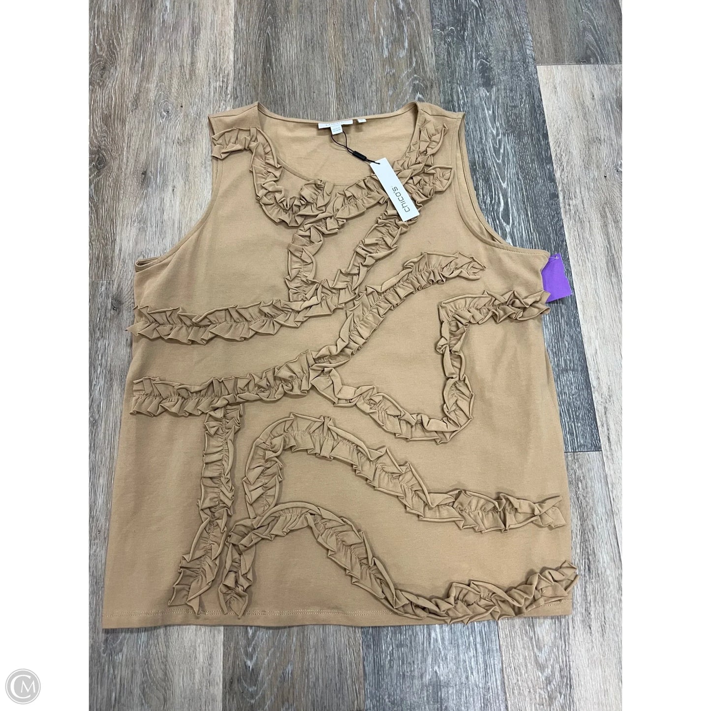 Tank Top By Chicos In Tan, Size: Xl