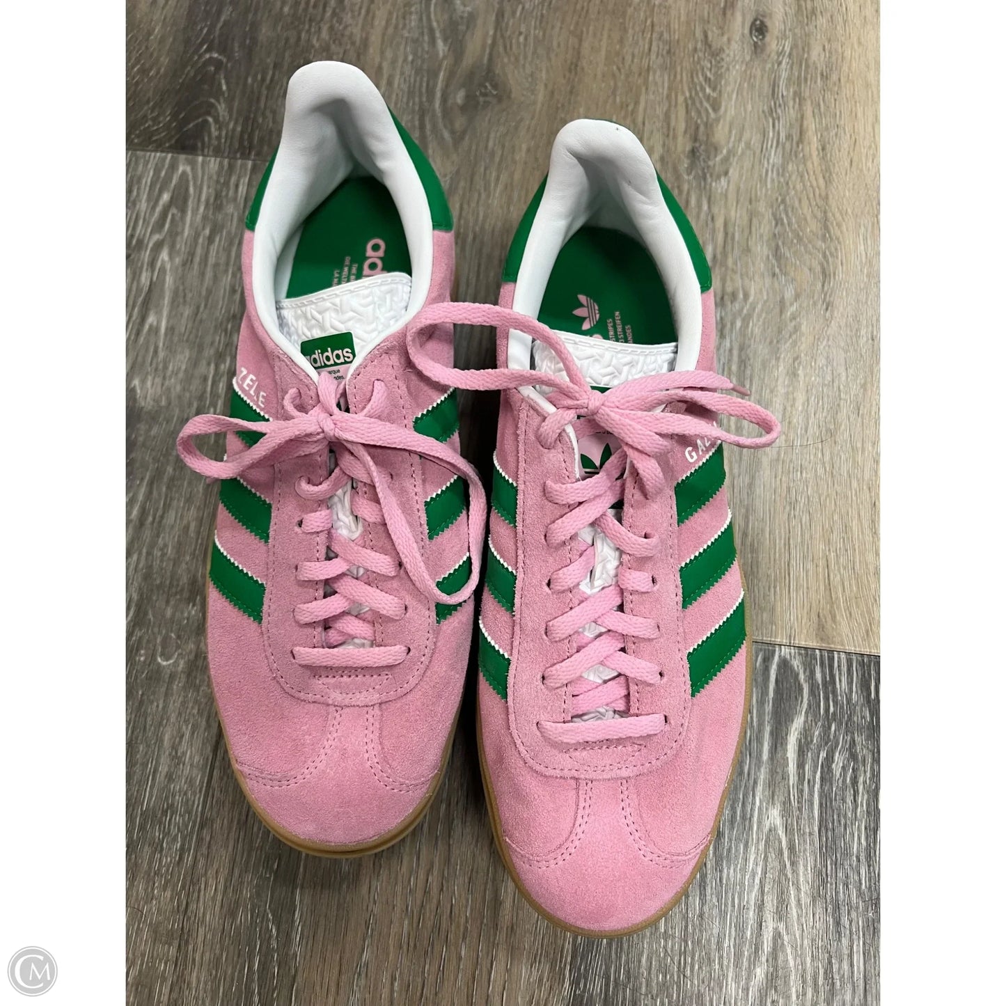 -Shoes Sneakers By Adidas In Green & Pink, Size: 9