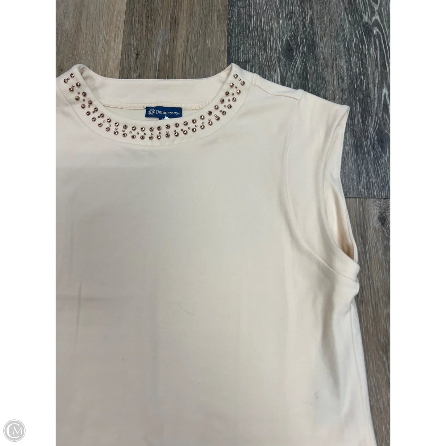 Top Sleeveless By Democracy In Cream, Size: M