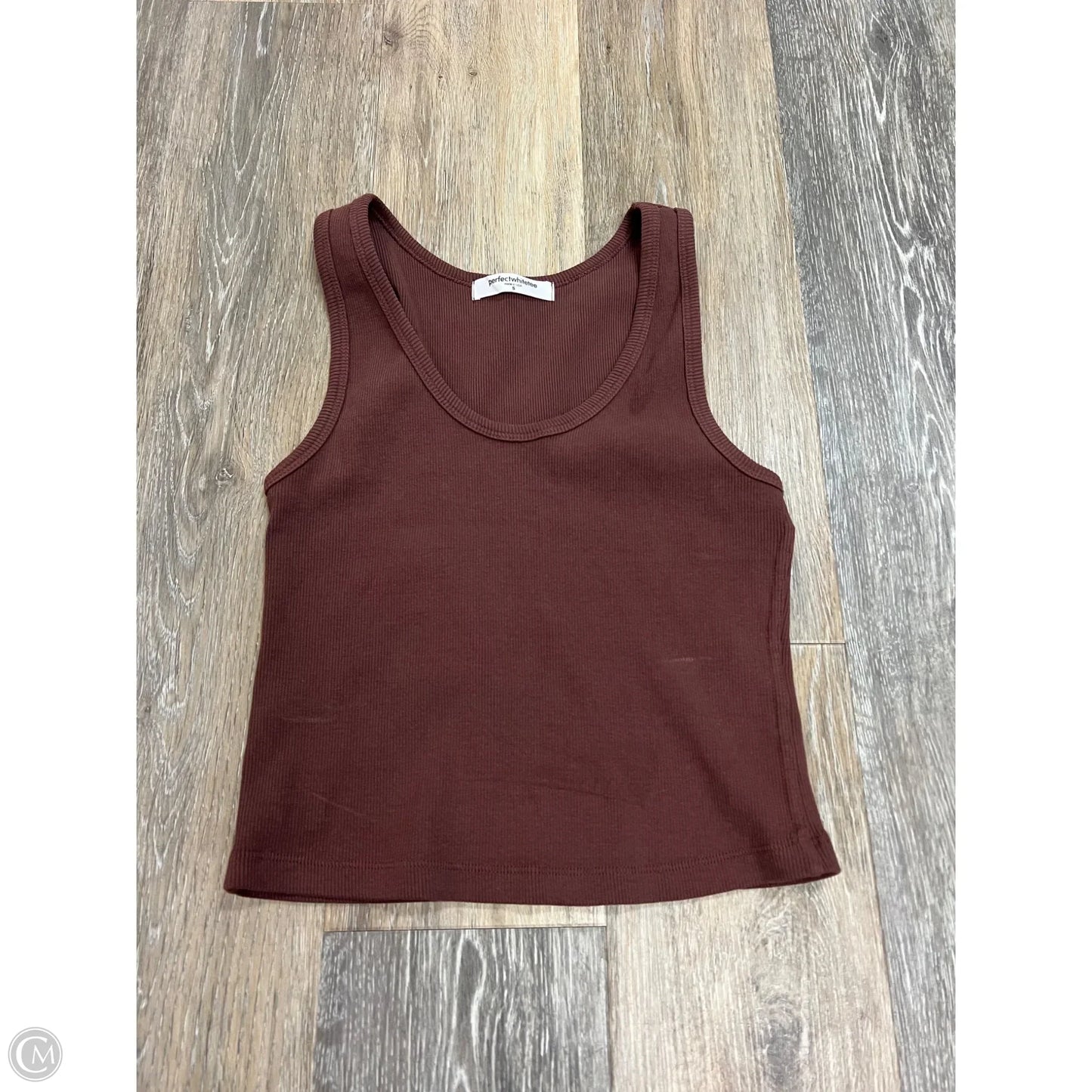 Tank Top By Perfect White Tee In Brown, Size: S