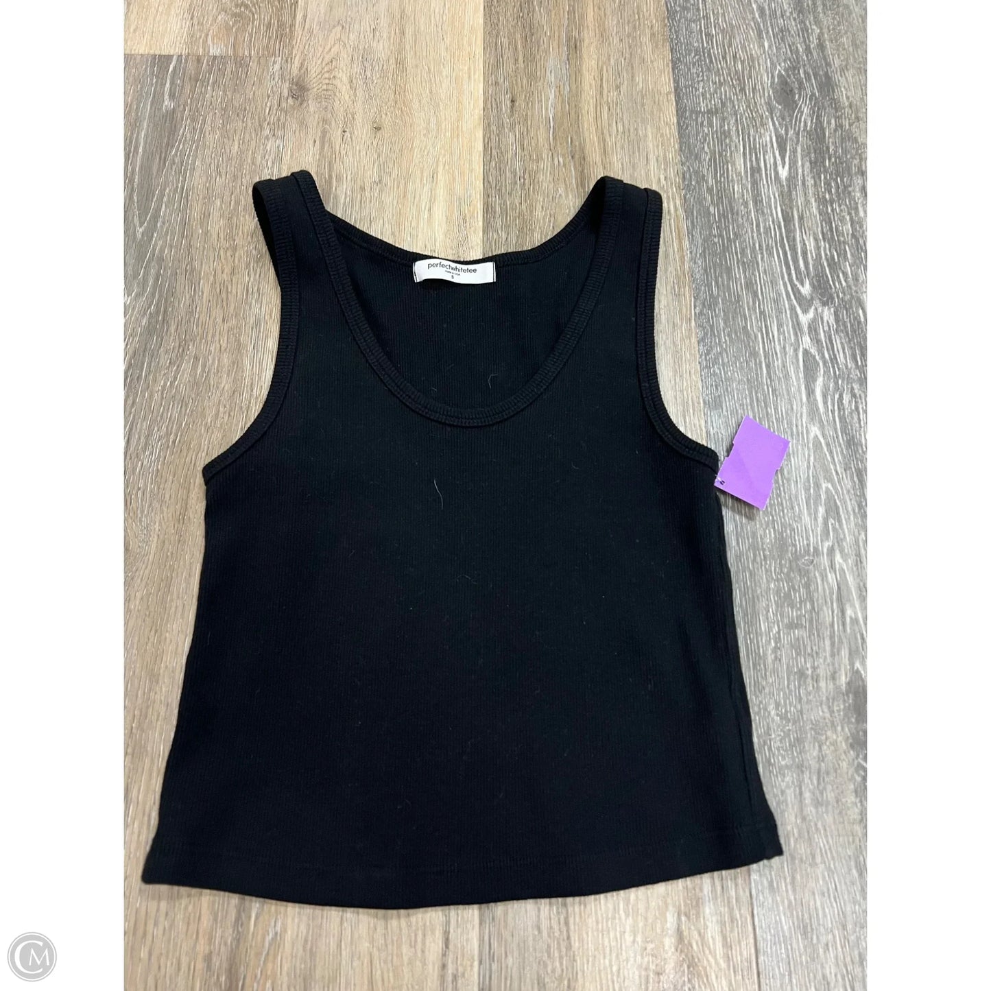 Tank Top By Perfect White Tee In Black, Size: S