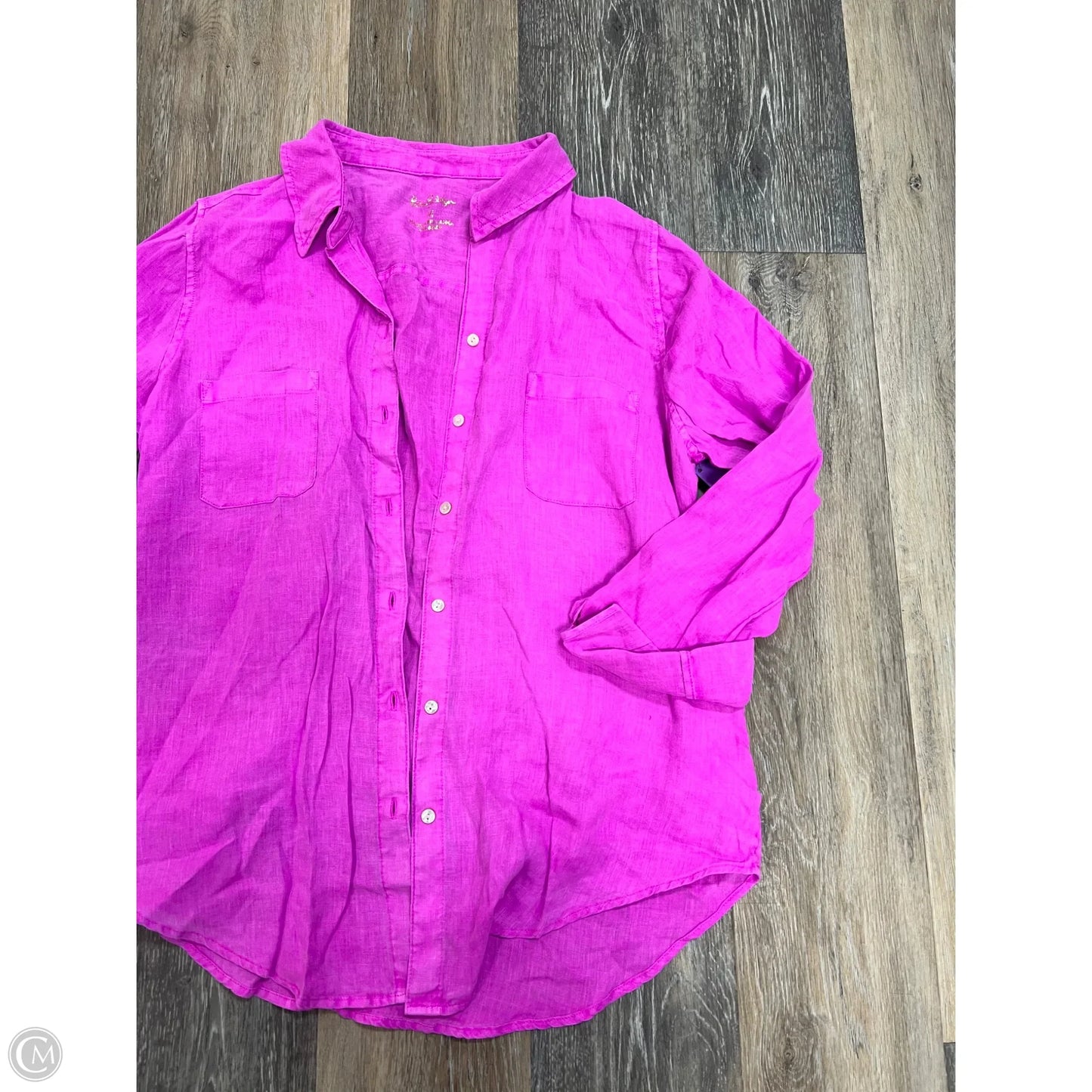 Blouse Designer Linen By Lilly Pulitzer In Pink, Size: M