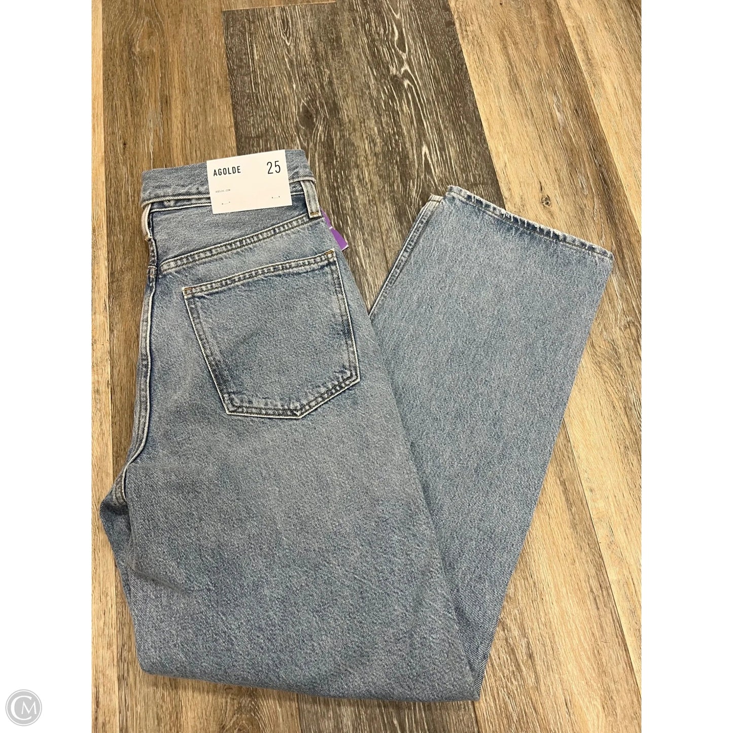 Jeans Straight By Agolde In Blue Denim, Size: 1/25
