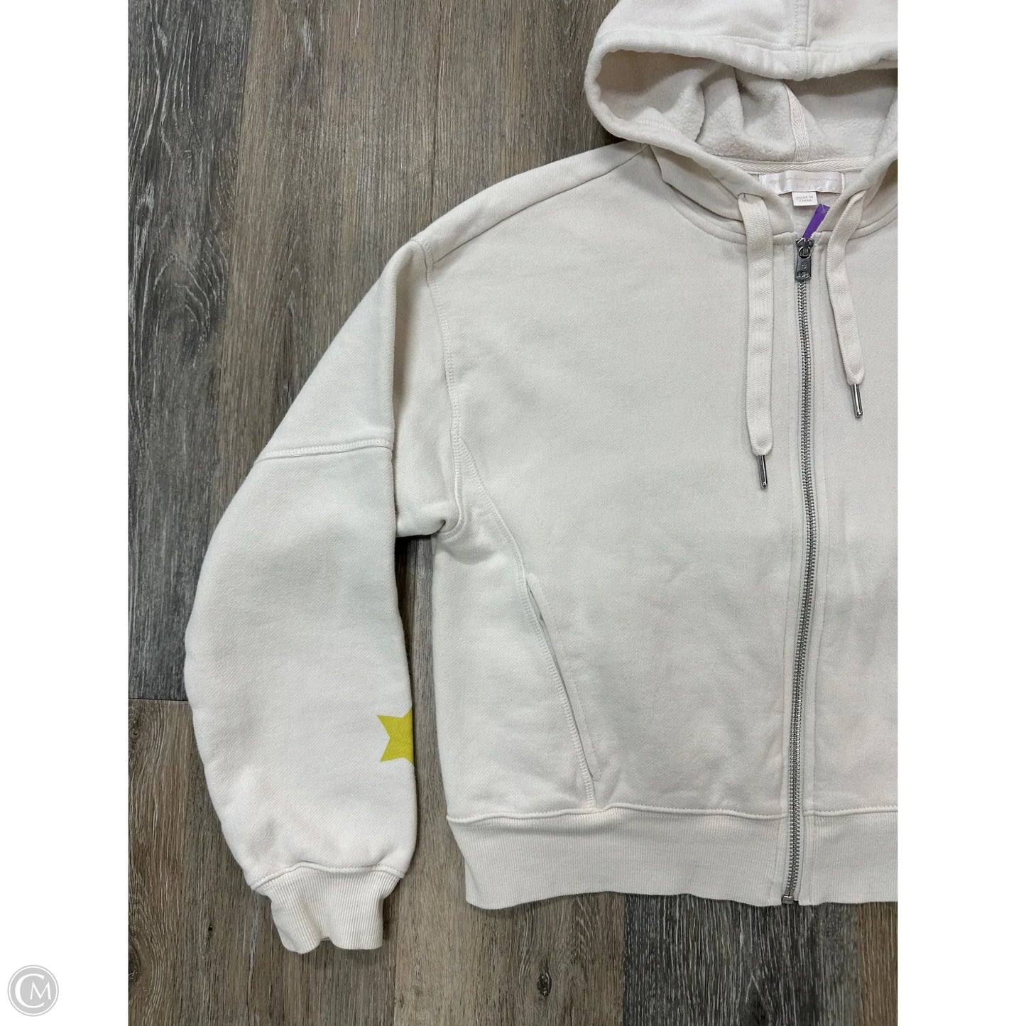 Athletic Sweatshirt Hoodie By Spiritual Gangster In White, Size: S