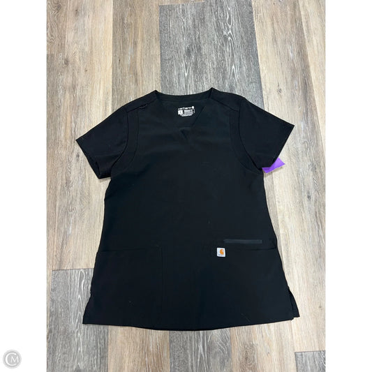 Scrub Top Short Sleeve By Carhartt In Black, Size: S